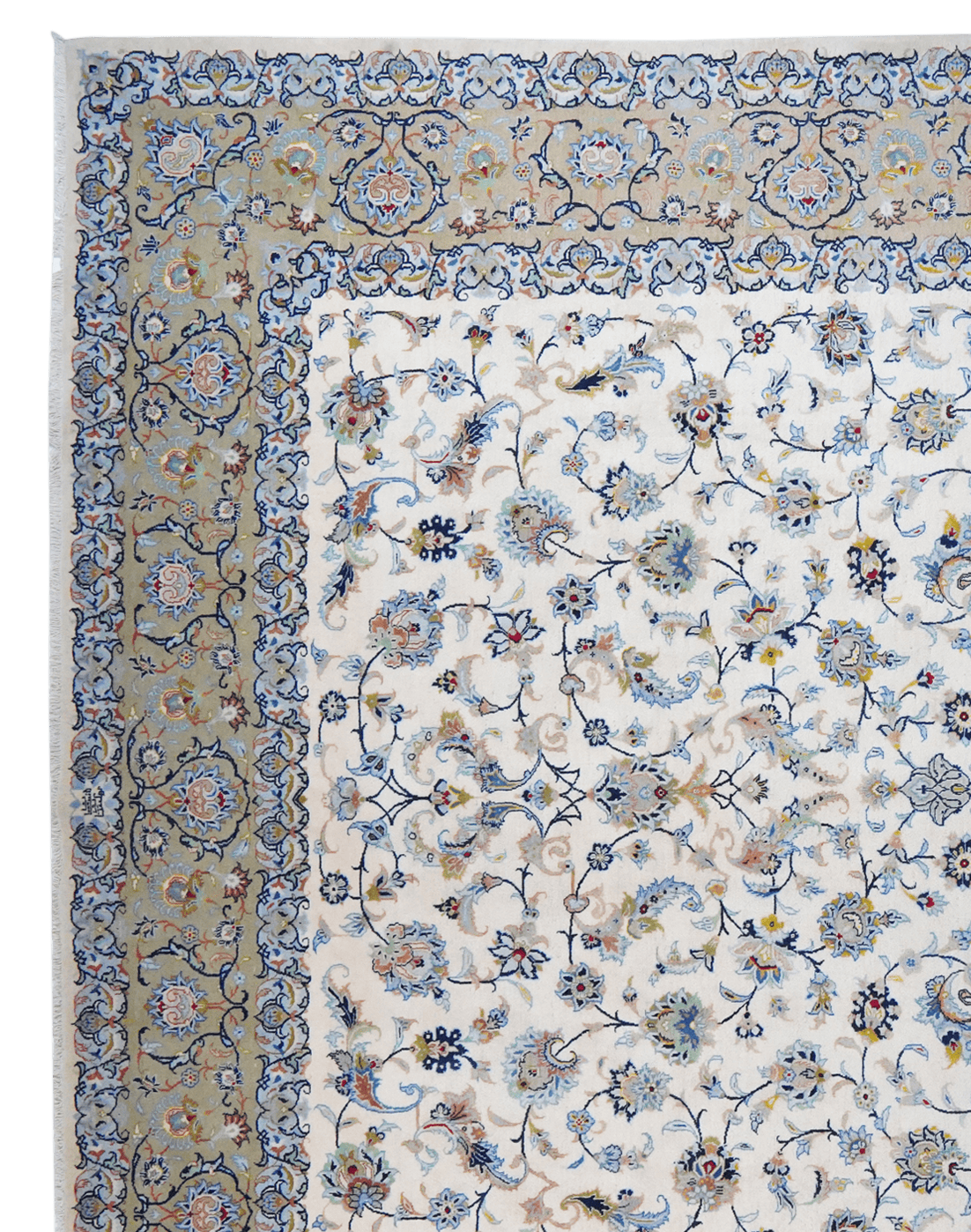 Kashan — Hand-knotted, 308x417 cm, Beige, 100% Virgin Wool | View 3