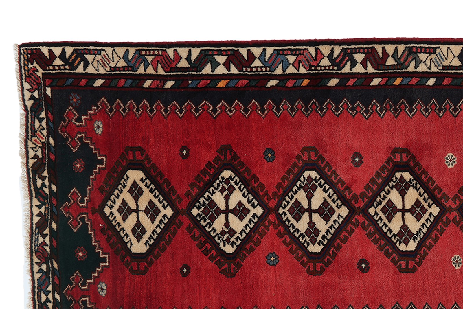 Afshar — Hand-knotted, 84x300 cm, Red, 100% Virgin Wool | View 3