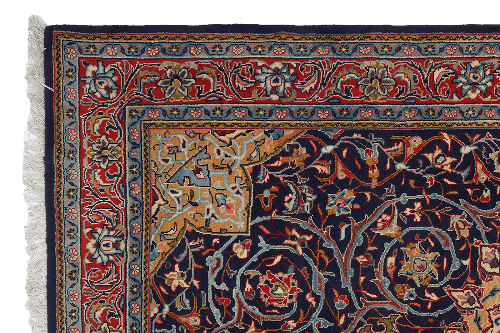Mahal — Hand-knotted, 133x214 cm, Blue, 100% Virgin Wool | View 3