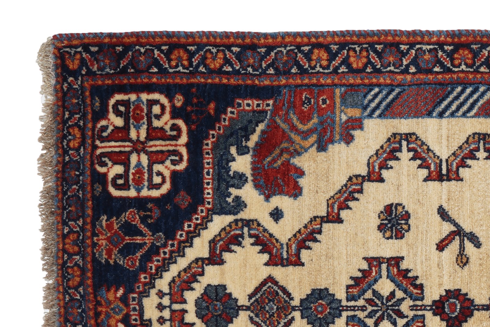 Kashkuli — Hand-knotted, 87x195 cm, Beige, 100% Virgin Wool | View 3