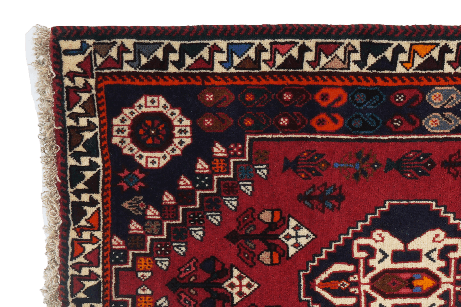 Gashgai — Hand-knotted, 79x198 cm, Red, 100% Virgin Wool | View 3