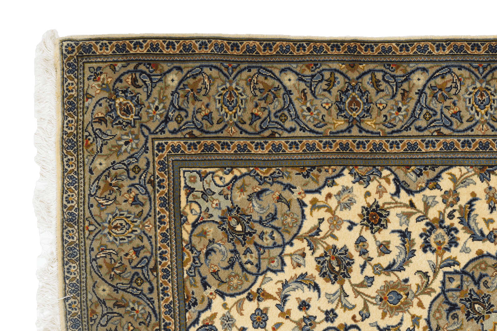Kashan — Hand-knotted, 143x193 cm, Beige, 100% Virgin Wool | View 3