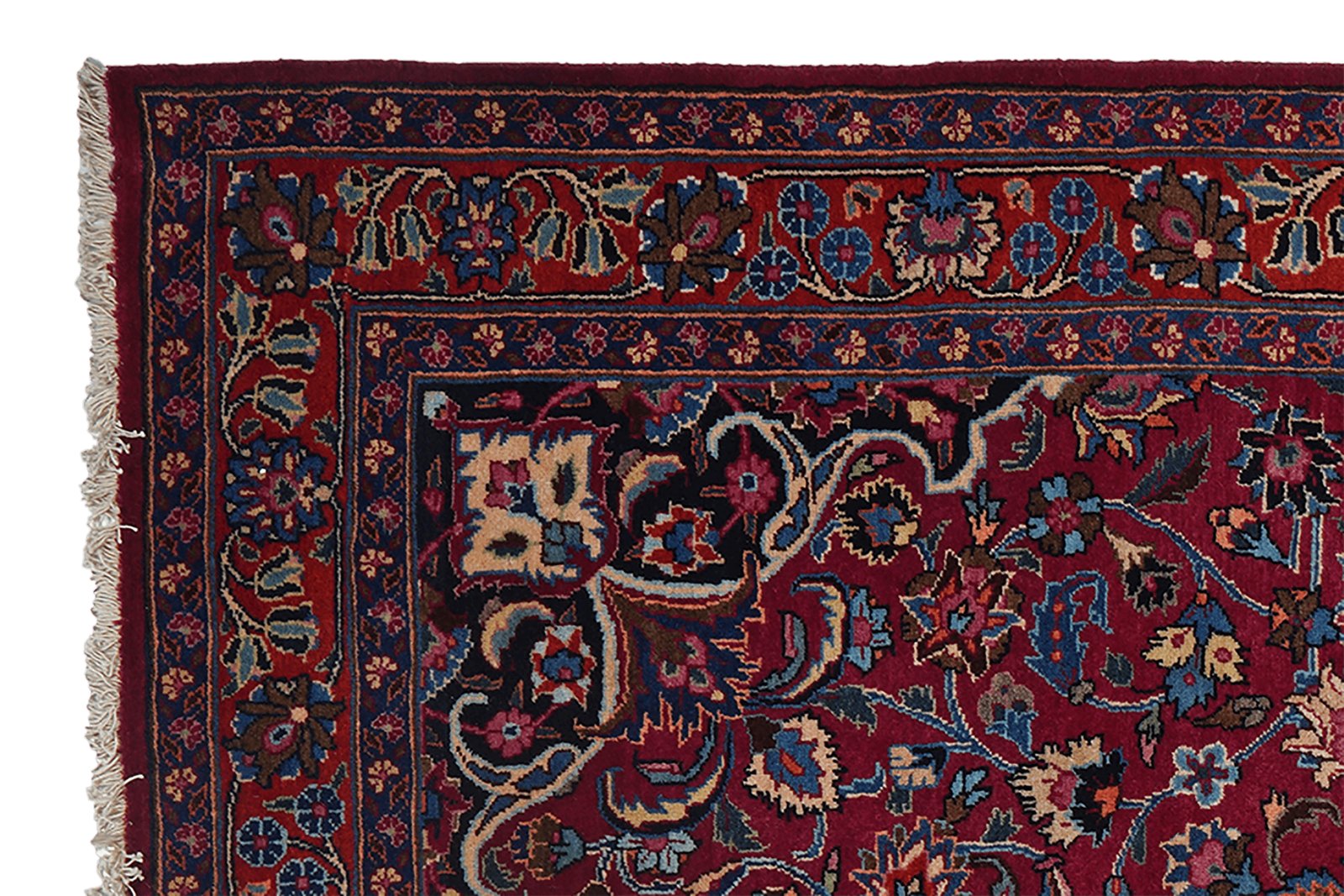 Mashad — Hand-knotted, 146x235 cm, Red, 100% Virgin Wool | View 3