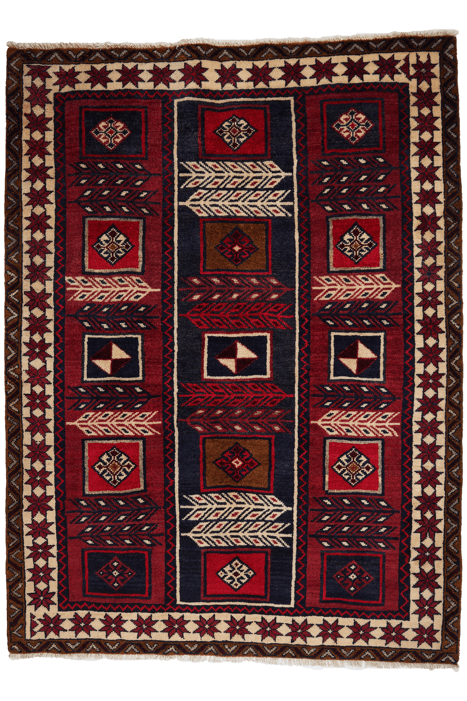 Lori — Hand-knotted, 146x195 cm, Multicolor, 100% Virgin Wool | Main view