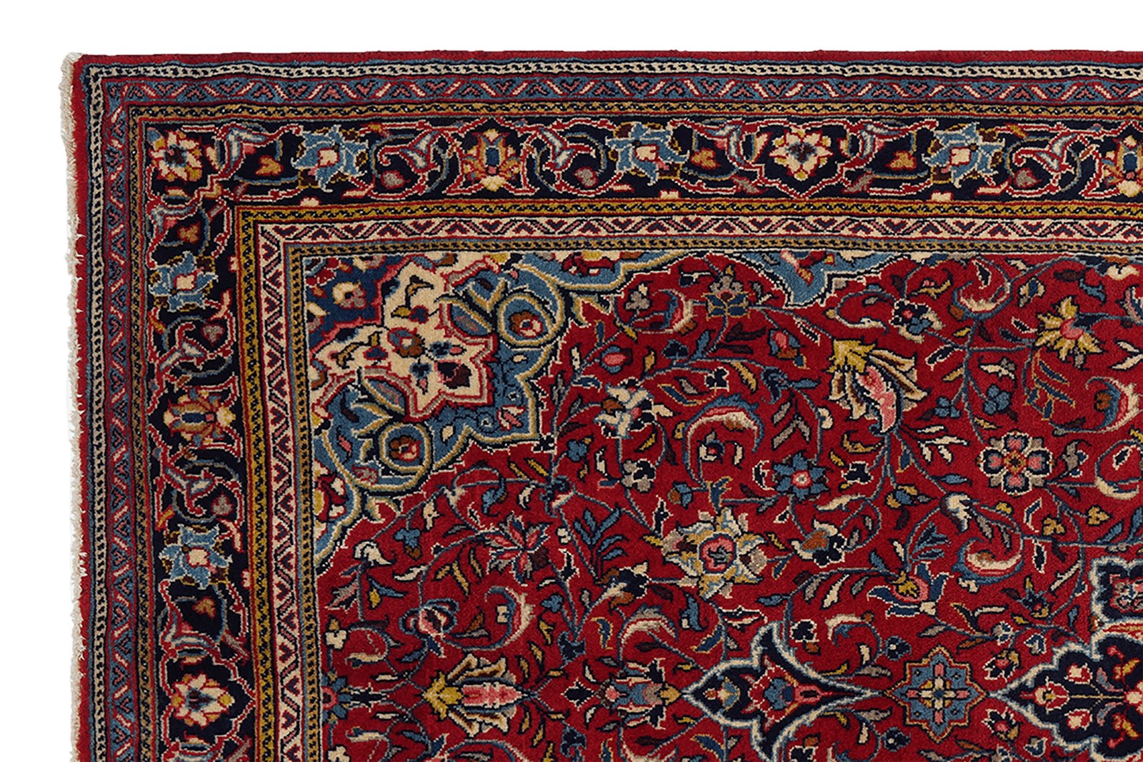 Sarough — Hand-knotted, 125x224 cm, Red, 100% Virgin Wool | View 3