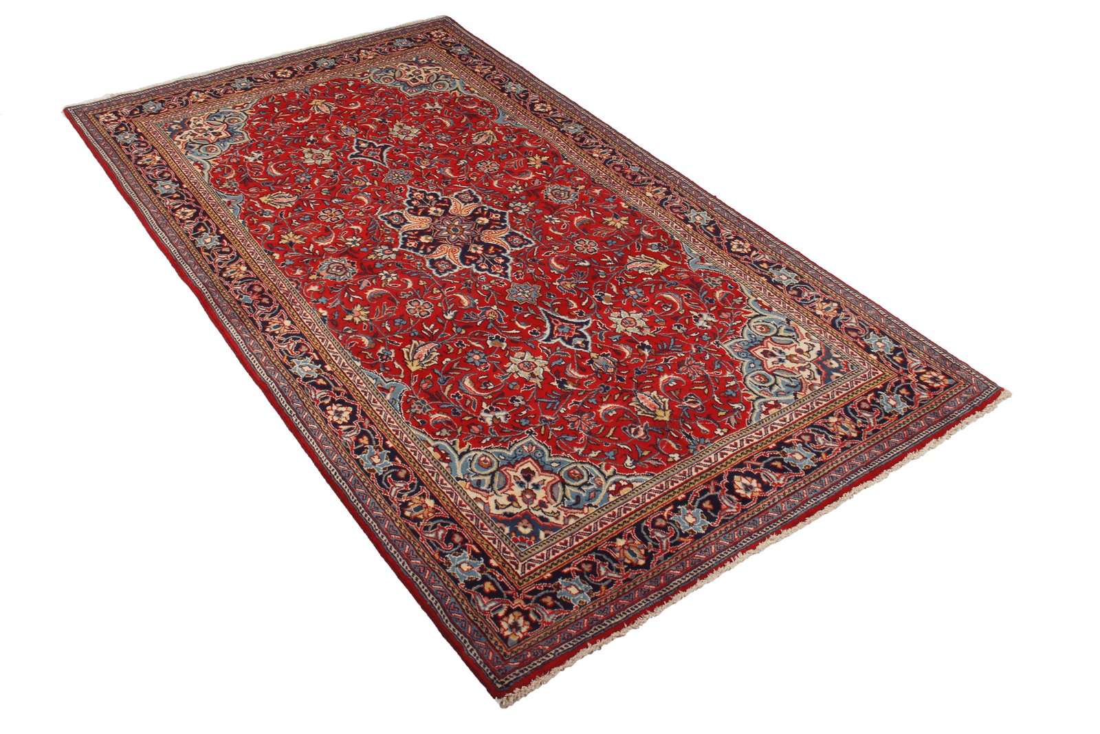 Sarough — Hand-knotted, 125x224 cm, Red, 100% Virgin Wool | View 5