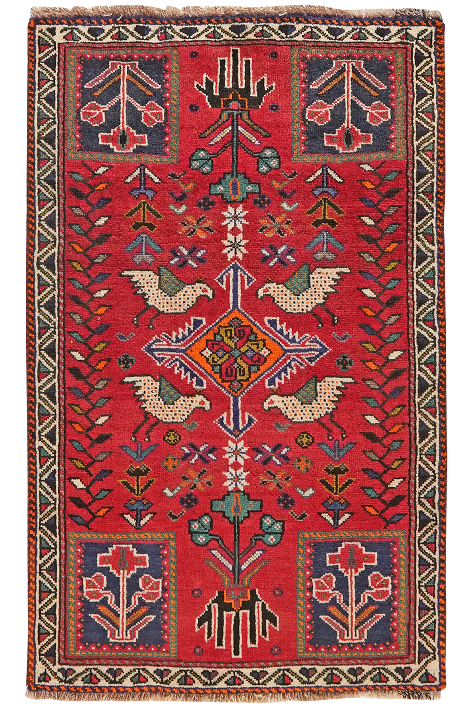 Gashgai — Handgefertigt, 131x81 cm, Beige, 100% Virgin Wool | Main view