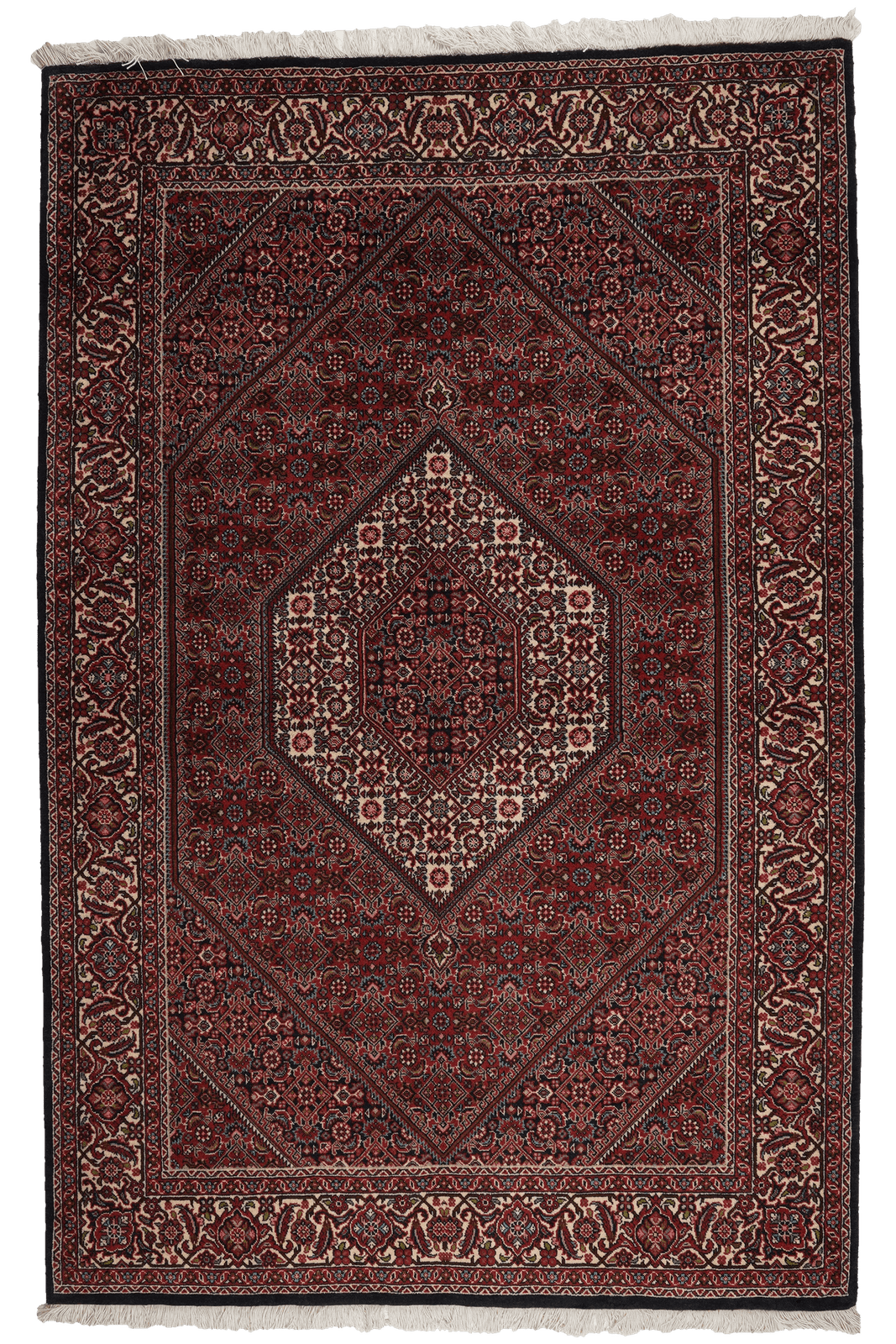 Bidjar Zandjan — Hand-knotted, 143x217 cm, Red, 100% Virgin Wool | Main view