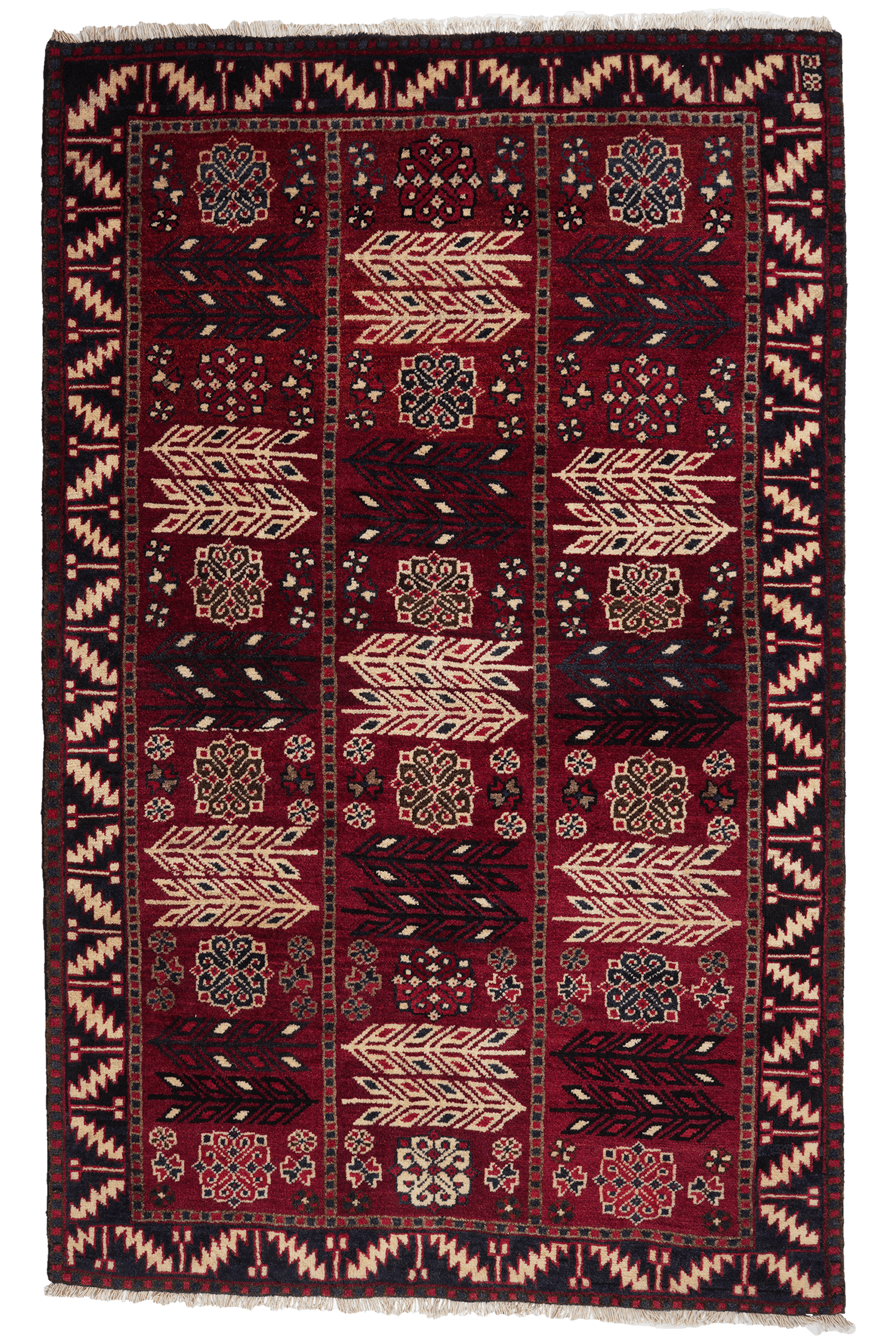 Lori — Handgefertigt, 206x130 cm, Blau, 100% Virgin Wool | Main view