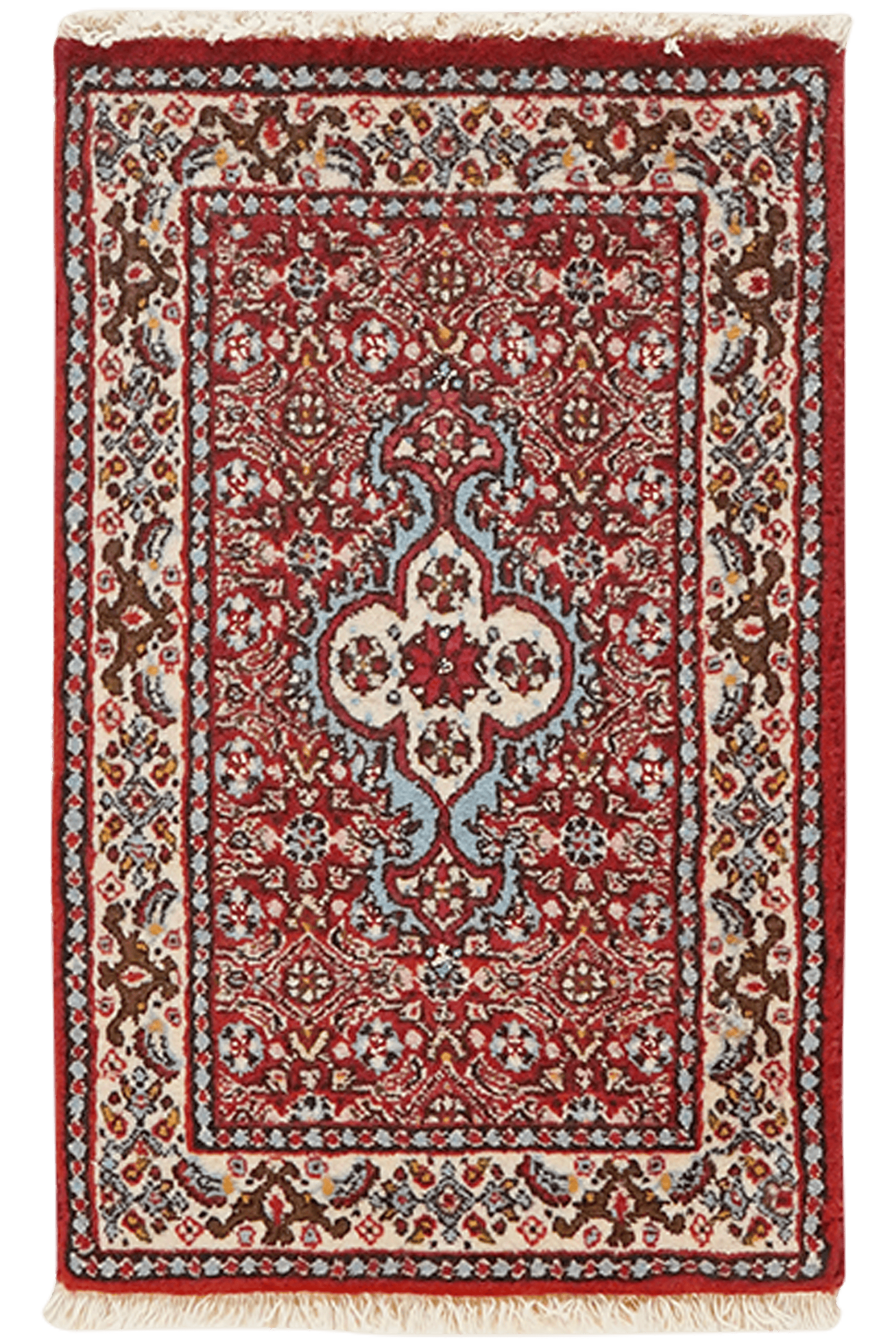 Moud Mahi — Hand-knotted, 39x61 cm, Red, 100% Virgin Wool | Main view