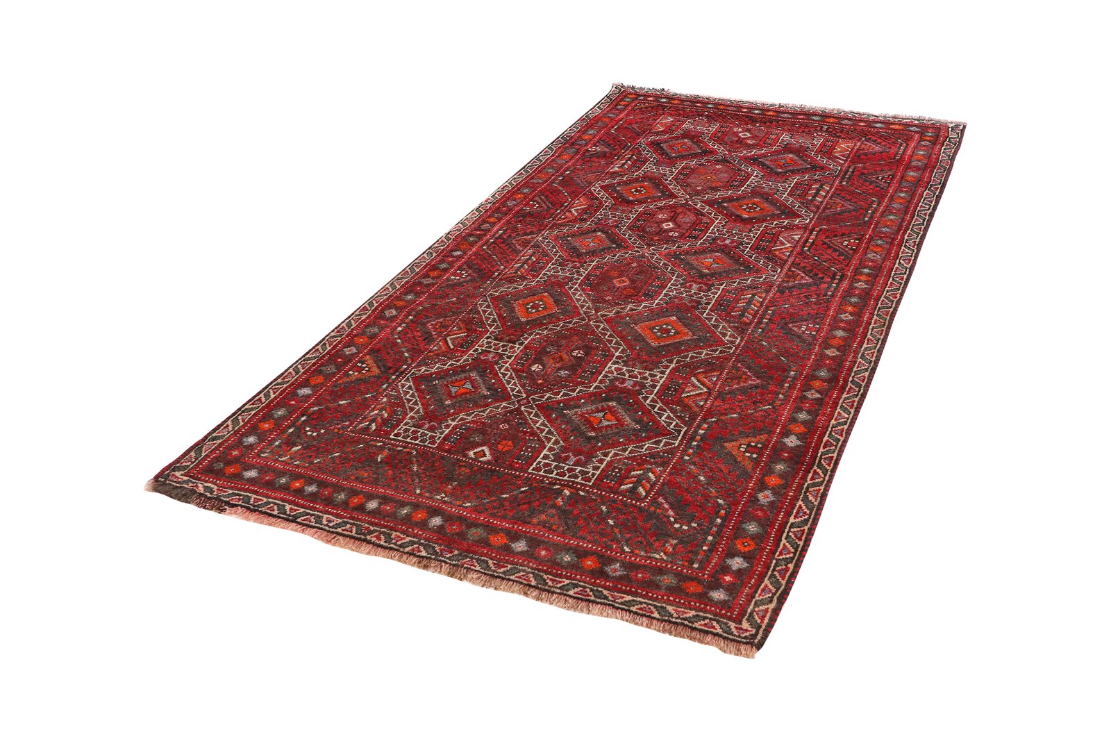 Kordibaf — Hand-knotted, 112x227 cm, Red, 100% Virgin Wool | View 5