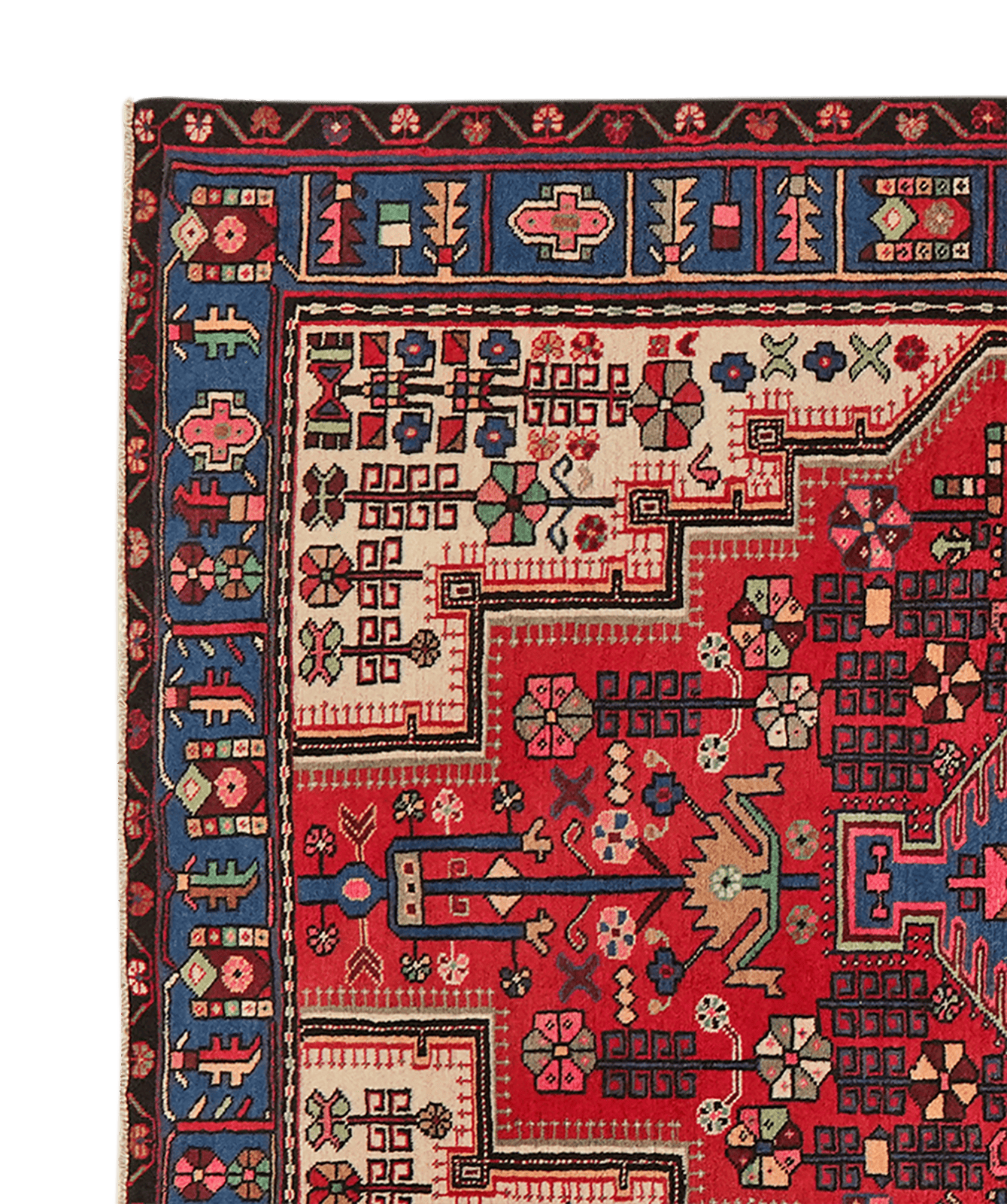 Nahavand — Hand-knotted, 152x239 cm, Red, 100% Virgin Wool | View 3