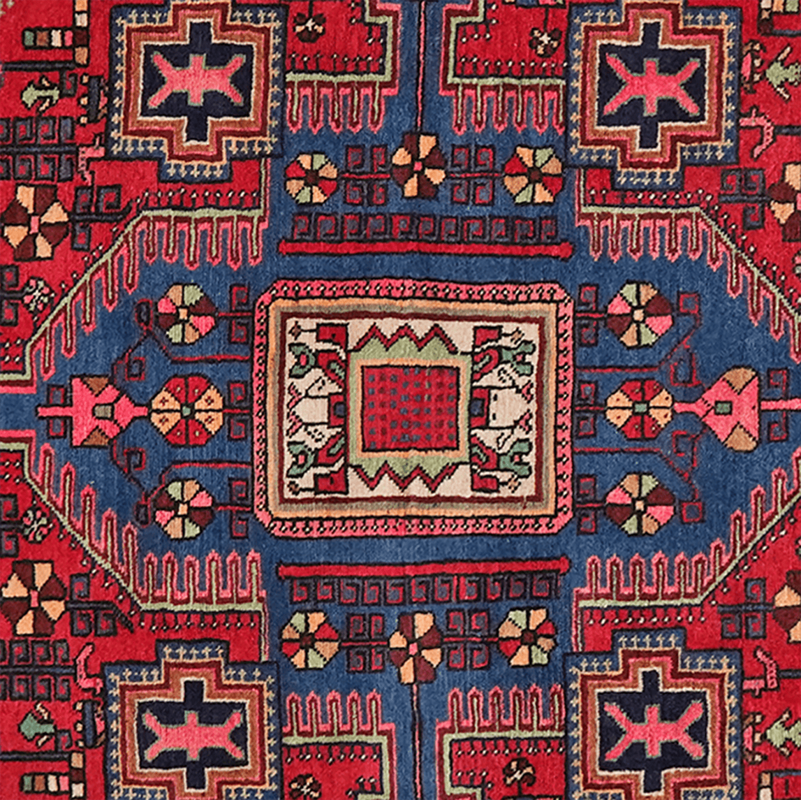 Nahavand — Hand-knotted, 152x239 cm, Red, 100% Virgin Wool | View 4