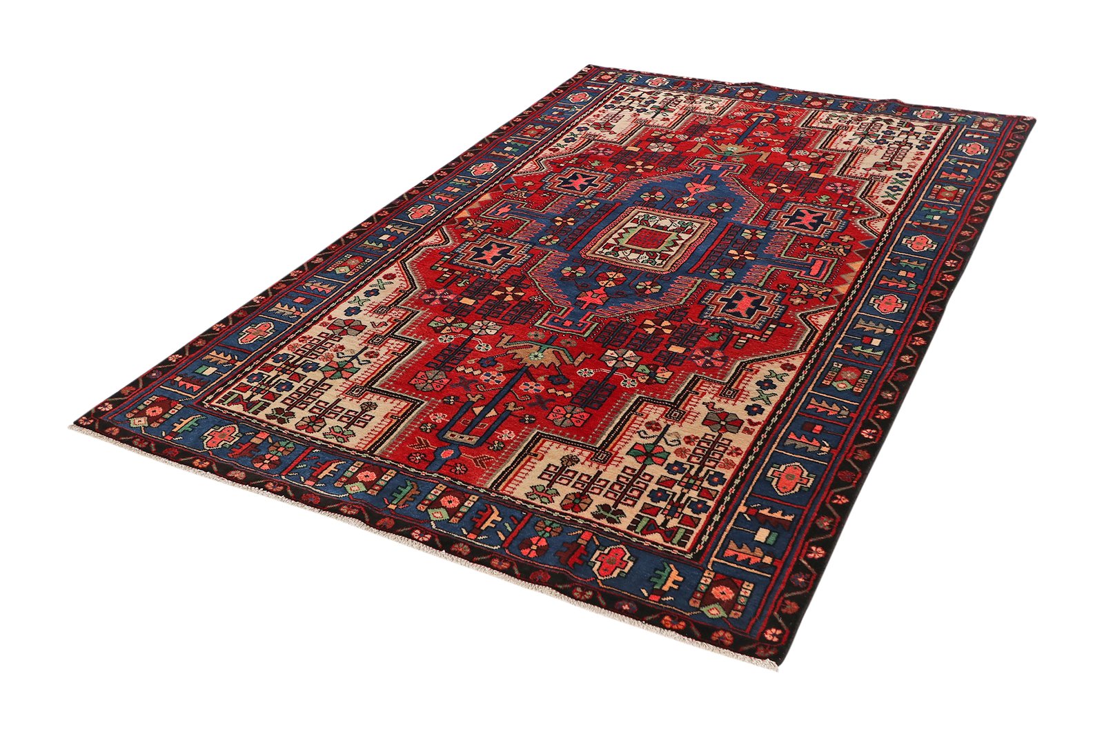 Nahavand — Hand-knotted, 152x239 cm, Red, 100% Virgin Wool | View 5
