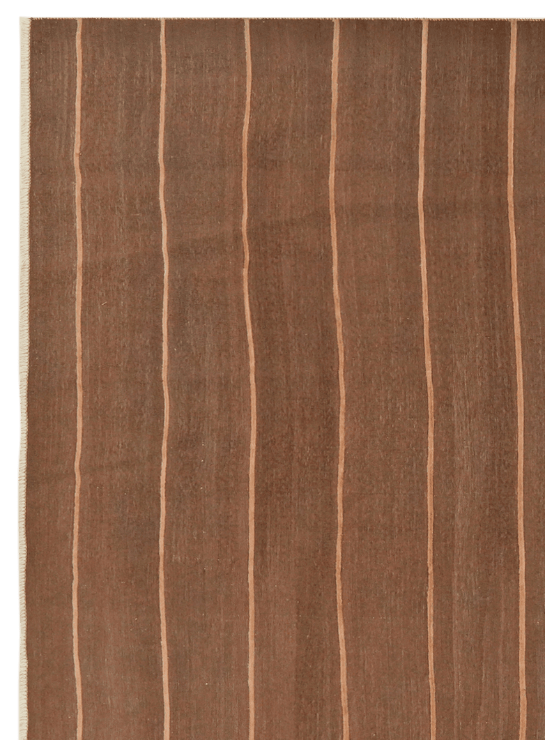Kelim Afshar — Handmade, 260x287 cm, Brown, 100% Virgin Wool | View 3