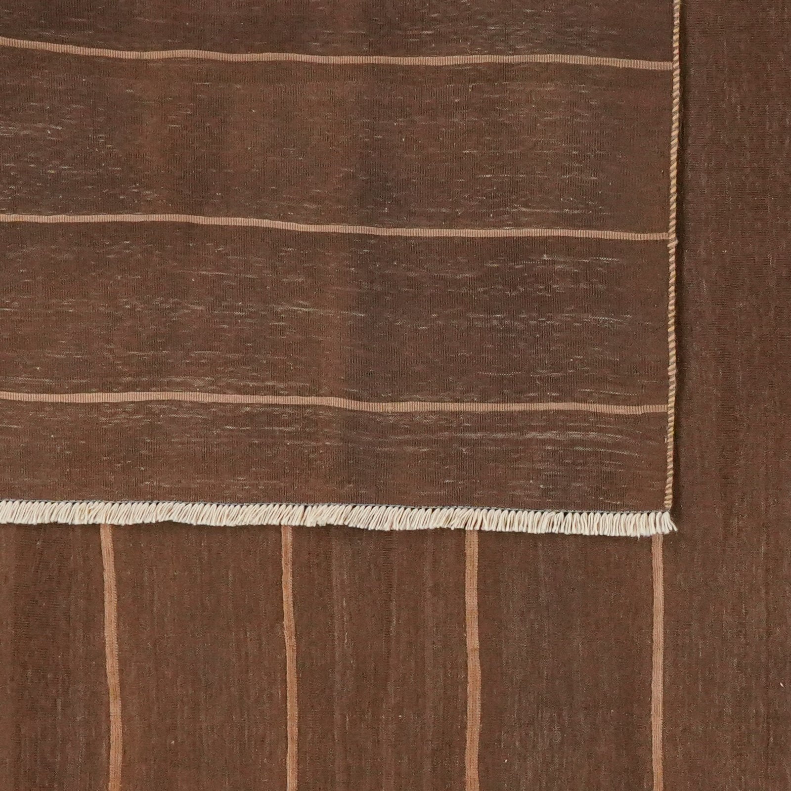 Kelim Afshar — Handmade, 260x287 cm, Brown, 100% Virgin Wool | View 6