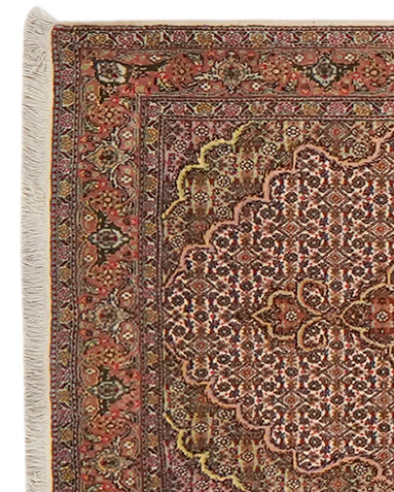 Tabriz 50 Raj — Hand-knotted, 82x321 cm, Brown, 100% Virgin Wool | View 3