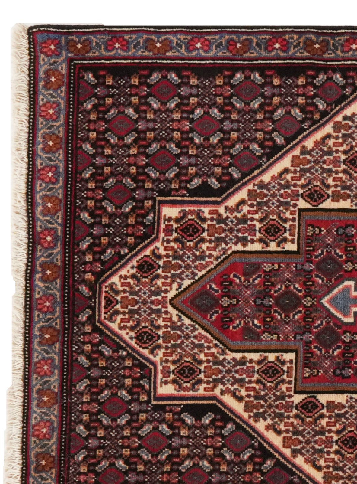 Senneh — Hand-knotted, 70x116 cm, Beige, 100% Virgin Wool | View 3