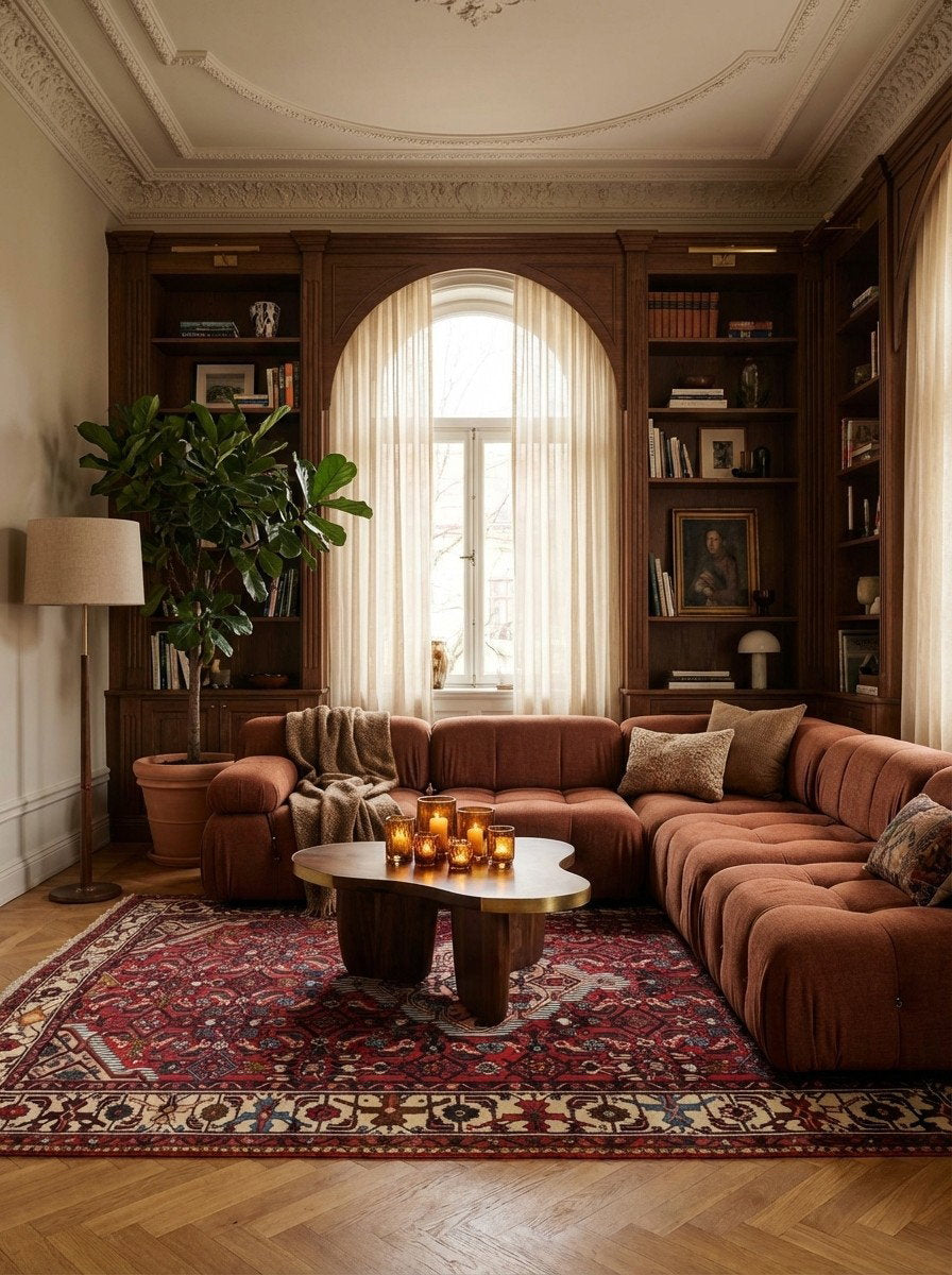 Assadabad — Handgefertigt, 202x128 cm, Beige, 100% Virgin Wool | Back view