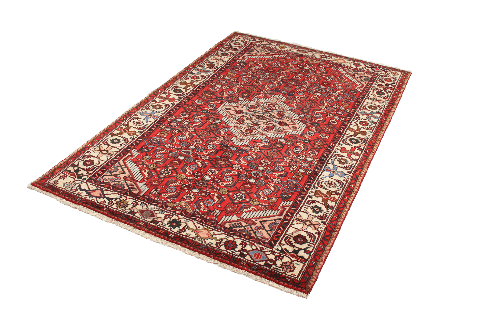 Assadabad — Hand-knotted, 128x202 cm, Red, 100% Virgin Wool | View 5