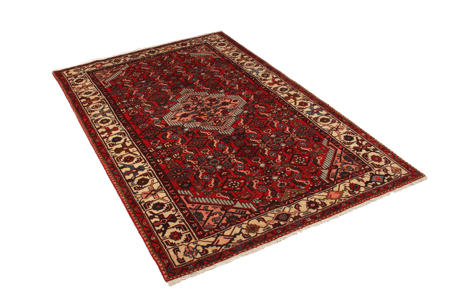 Assadabad — Handgefertigt, 202x128 cm, Beige, 100% Virgin Wool | View 5