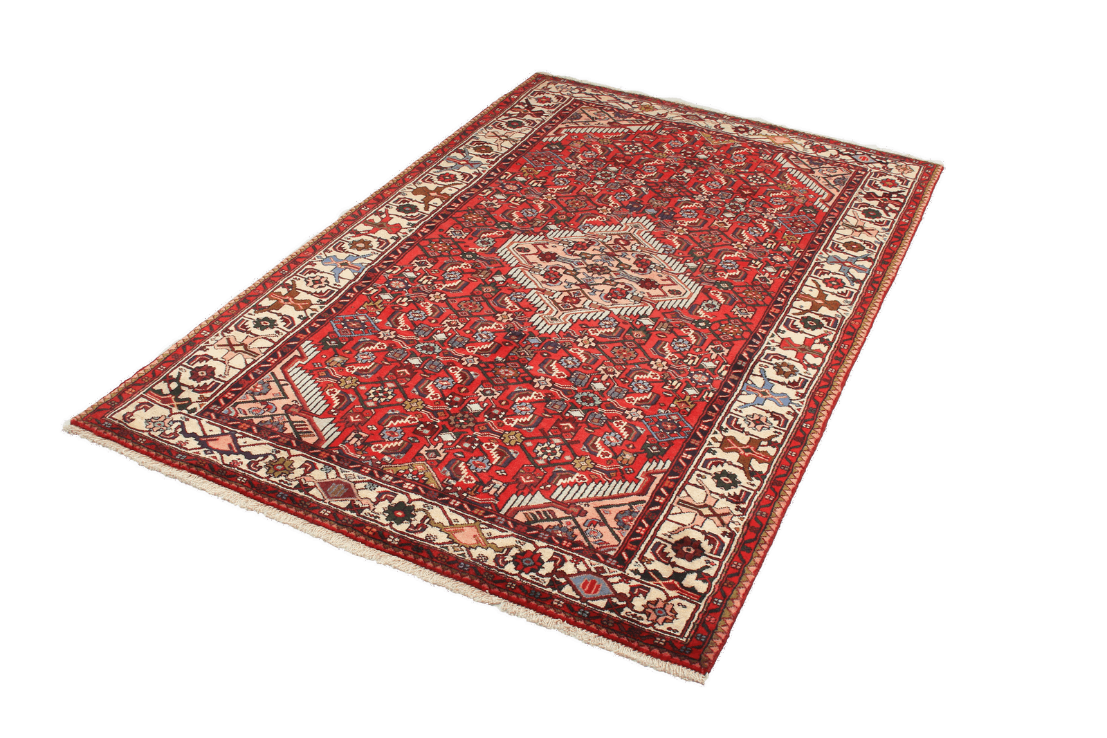 Assadabad — Handgefertigt, 202x128 cm, Beige, 100% Virgin Wool | View 6