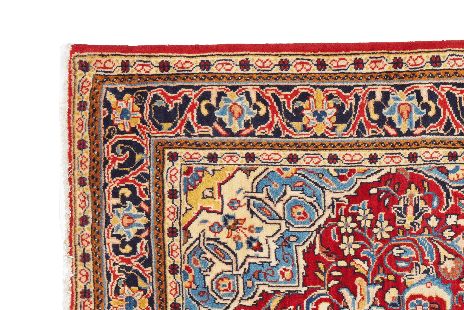 Sarough — Hand-knotted, 107x163 cm, Red, 100% Virgin Wool | View 3