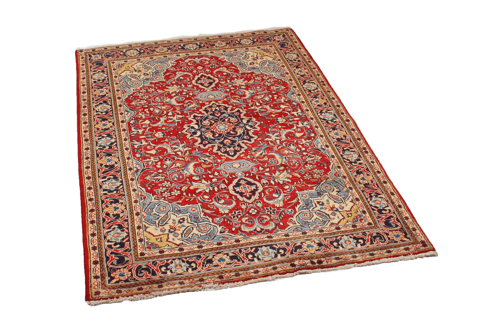 Sarough — Hand-knotted, 107x163 cm, Red, 100% Virgin Wool | View 4