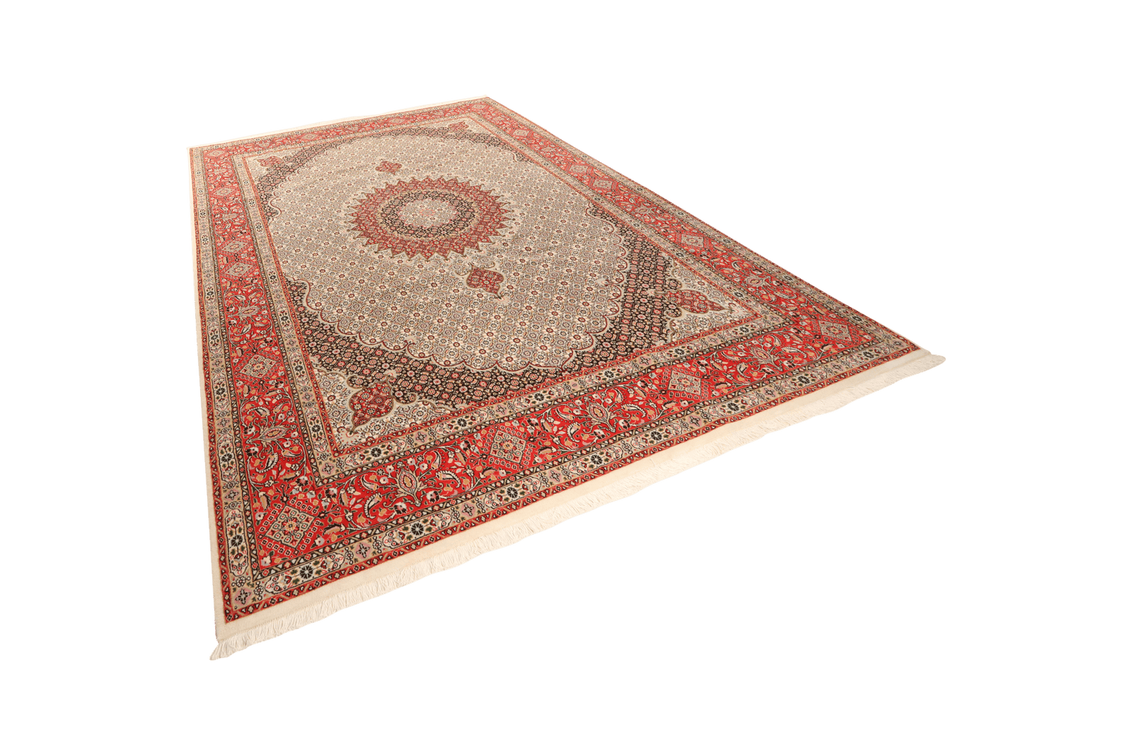 Moud Mahi — Hand-knotted, 245x352 cm, Beige, 100% Virgin Wool | View 5