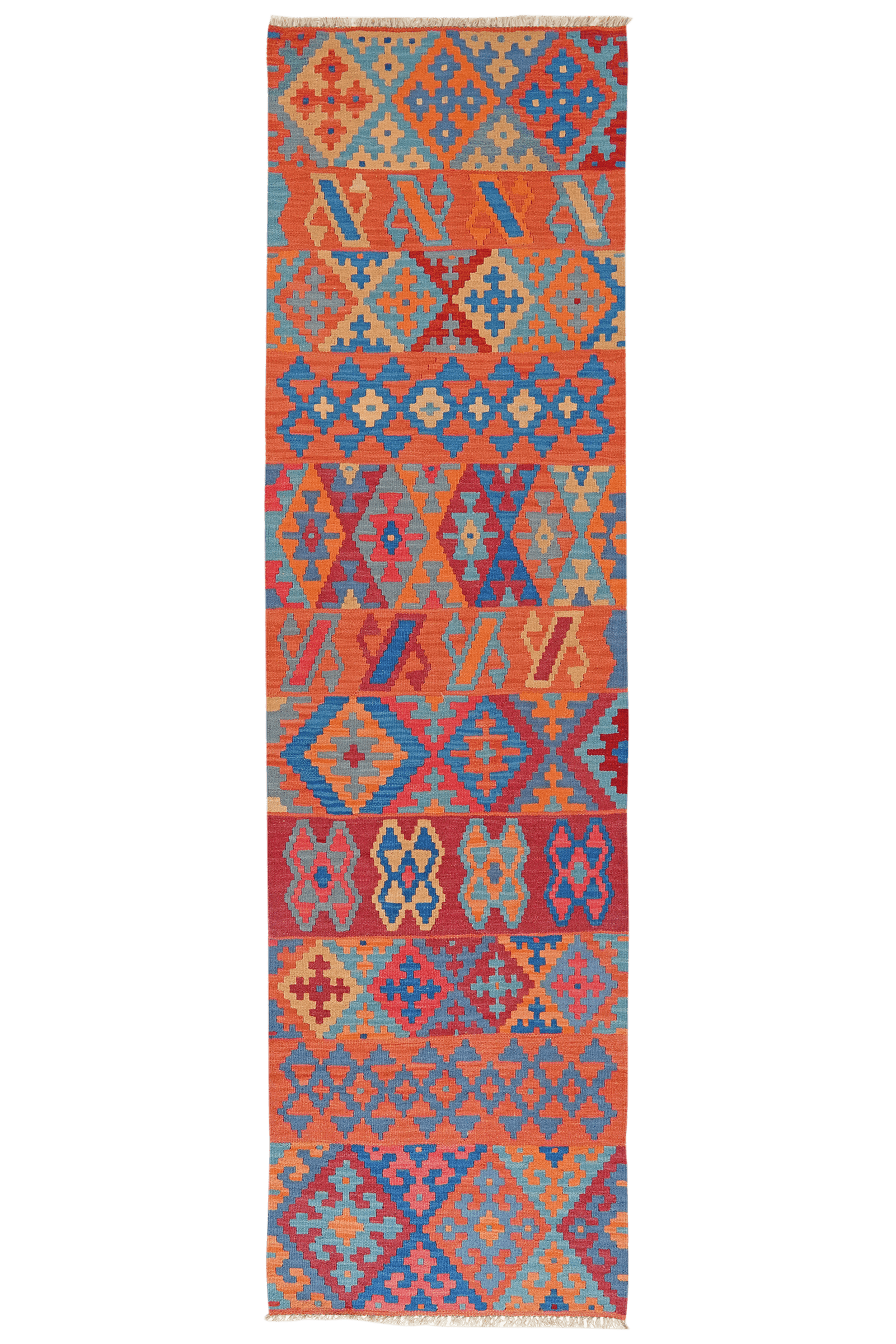 Kelim Gashgai — Handmade, 82x296 cm, Multicolor, 100% Virgin Wool | Main view