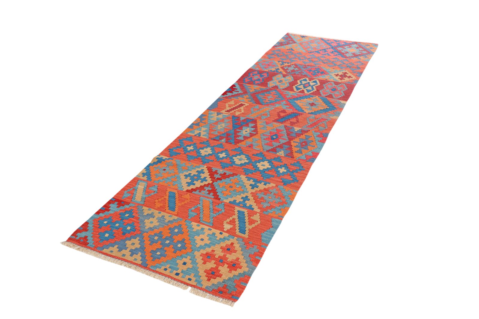 Kelim Gashgai — Handmade, 82x296 cm, Multicolor, 100% Virgin Wool | View 5
