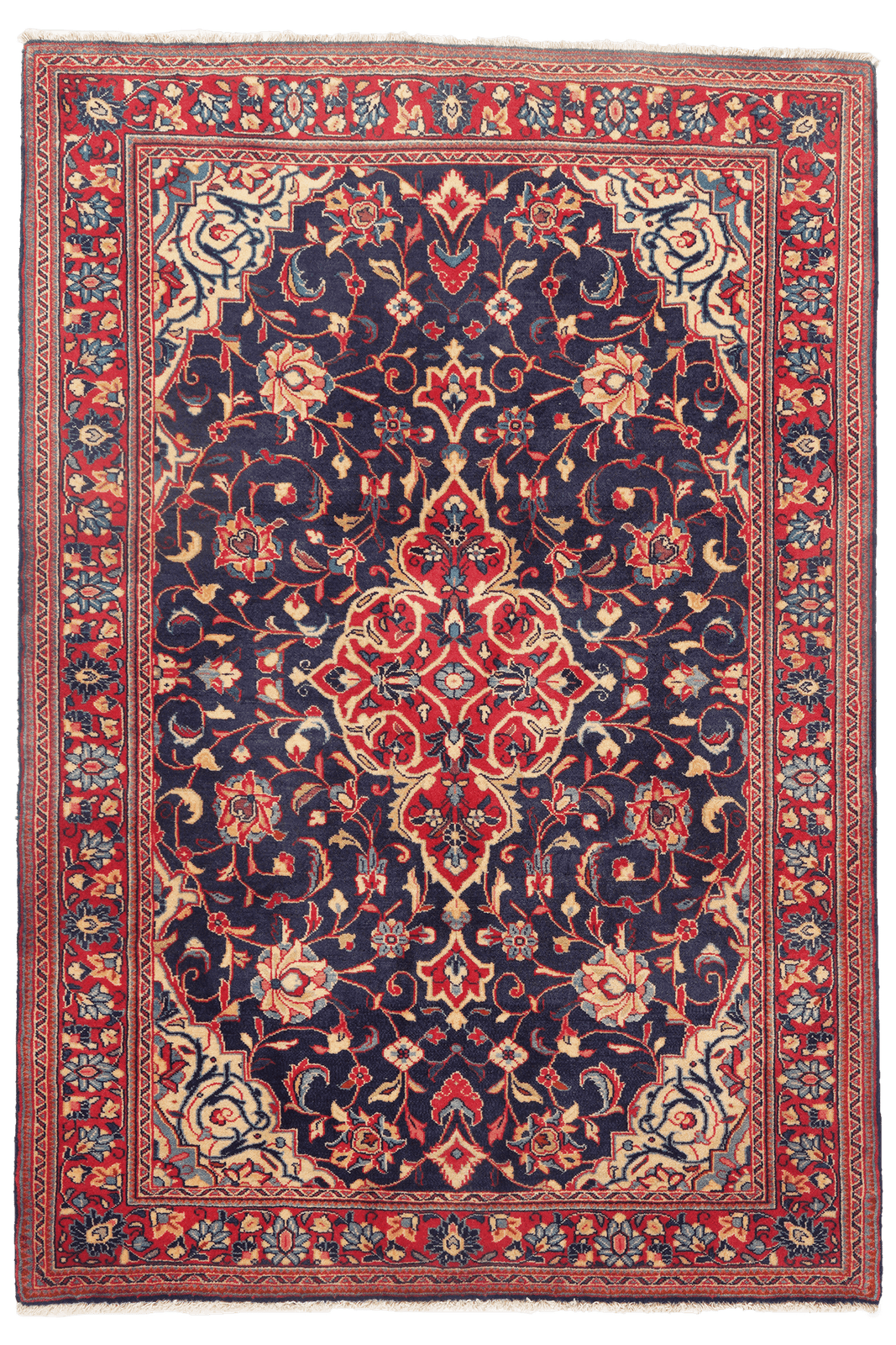 Mahal — Hand-knotted, 106x157 cm, Blue, 100% Virgin Wool | Main view