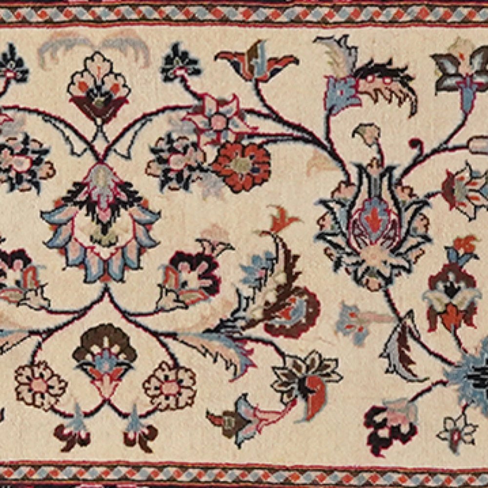 Sarough — Hand-knotted, 69x293 cm, Beige, 100% Virgin Wool | View 4