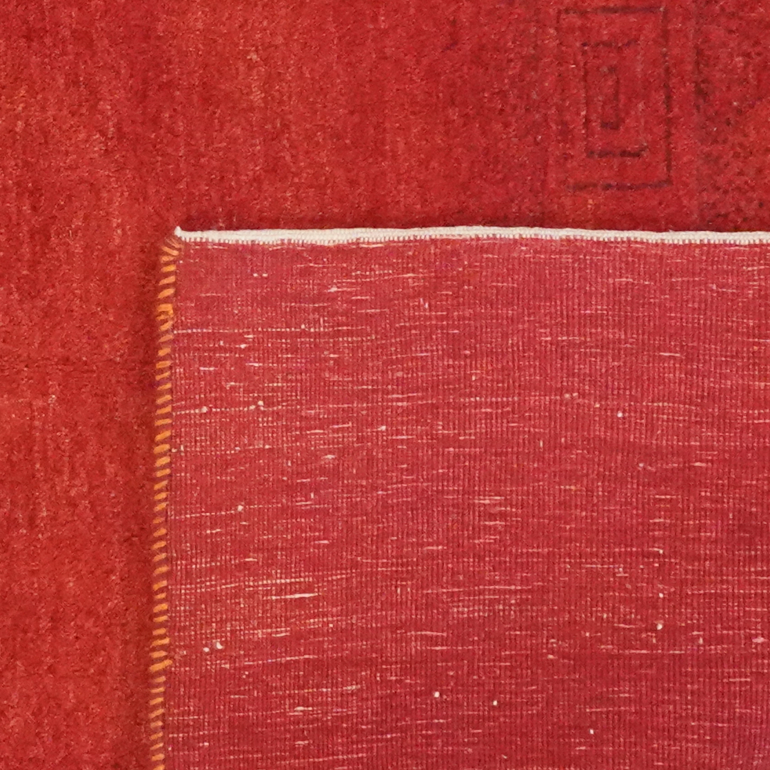 Rizbaf — Handgefertigt, 189x155 cm, Rot, 100% Virgin Wool | View 7