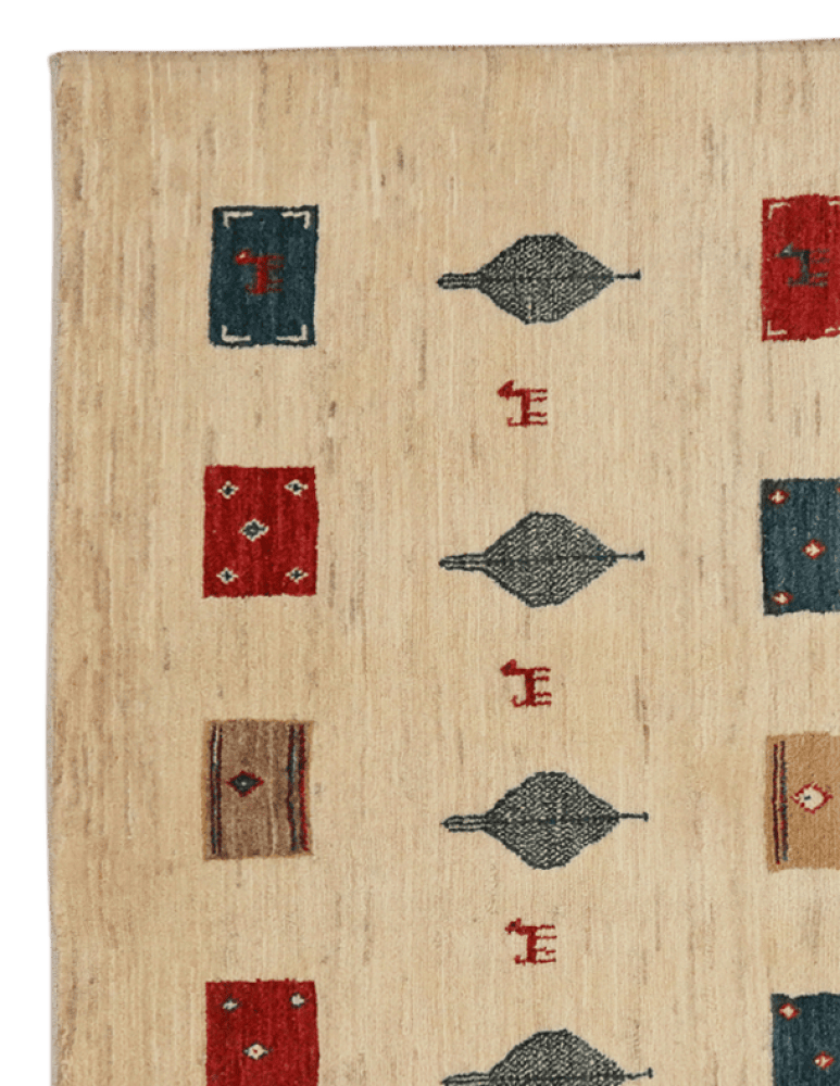 Rizbaf — Hand-knotted, 129x182 cm, Beige, 100% Virgin Wool | View 3