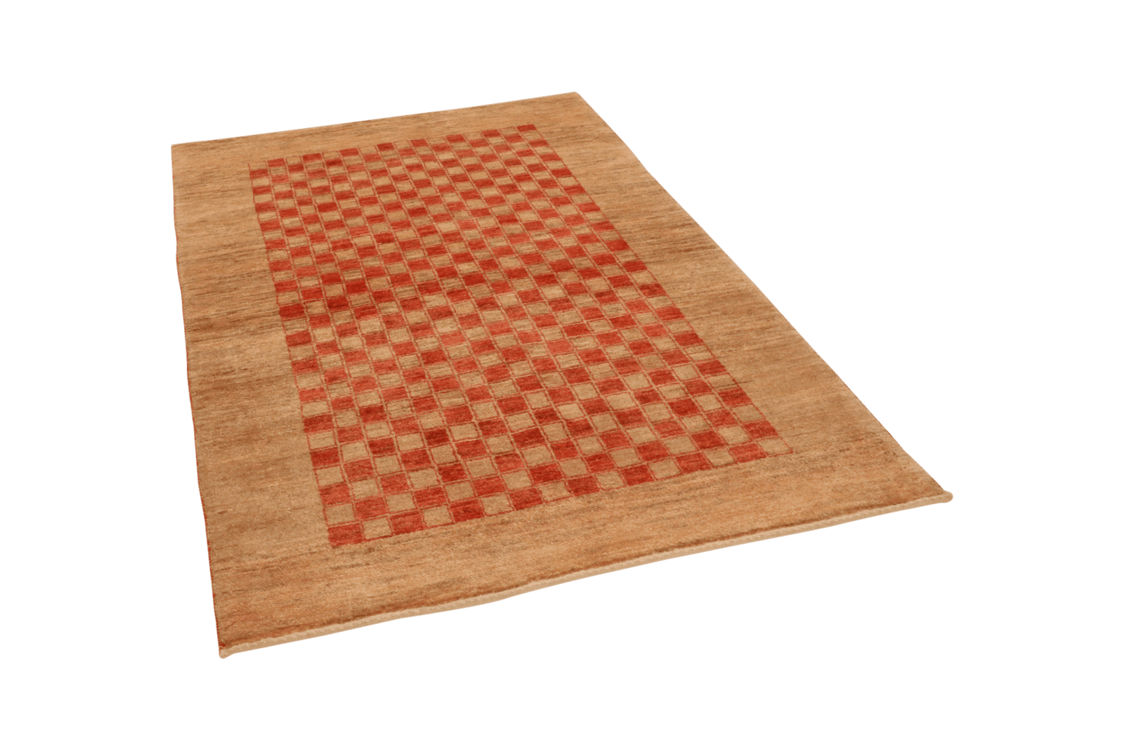 Rizbaf — Hand-knotted, 101x147 cm, Orange, 100% Virgin Wool | View 5