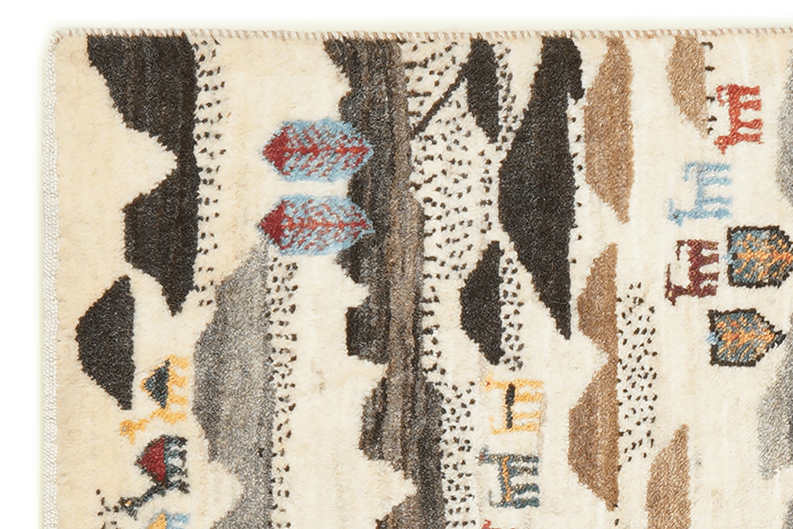 Rizbaf — Hand-knotted, 84x131 cm, Beige, 100% Virgin Wool | View 3