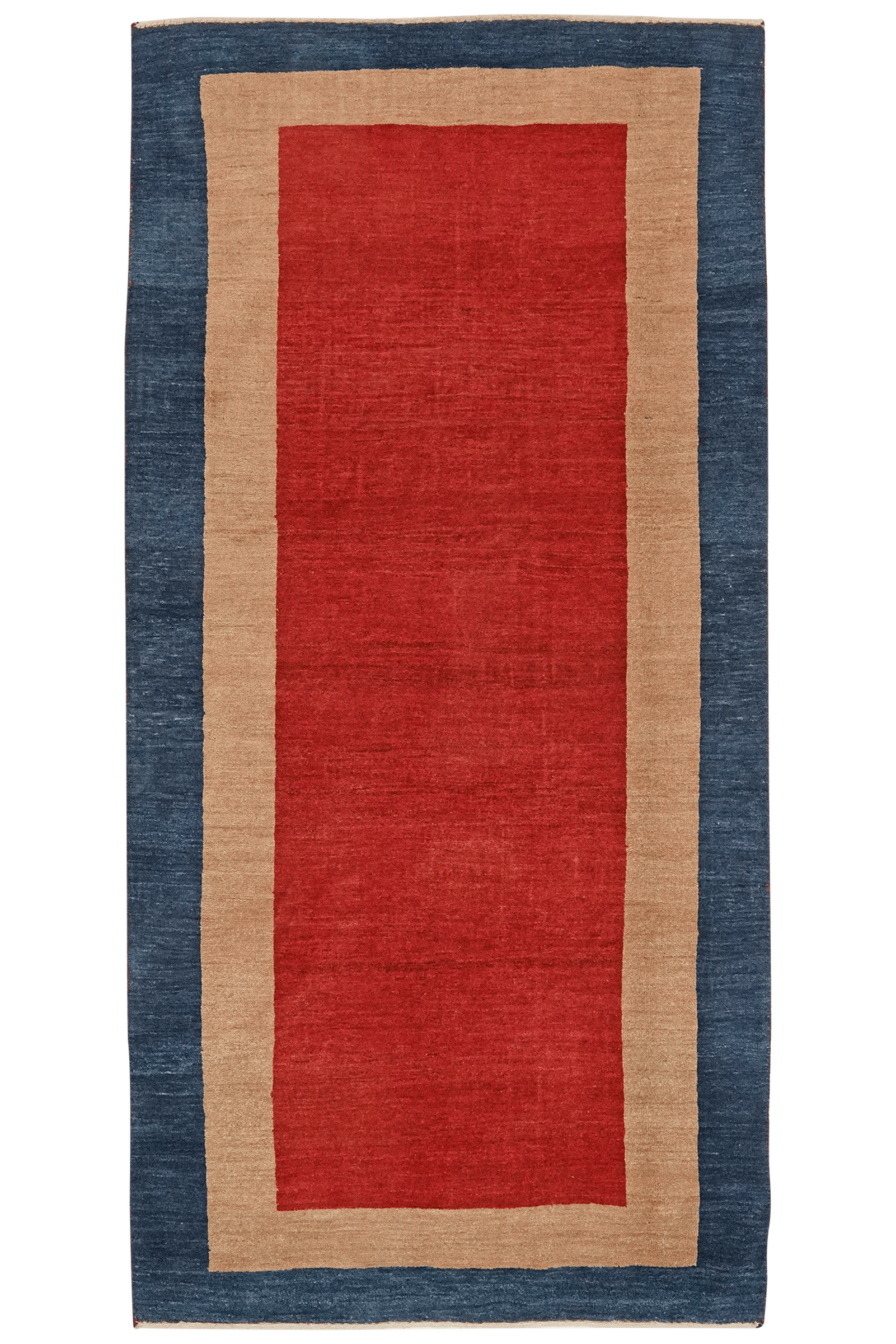 Rizbaf — Hand-knotted, 103x212 cm, Red, 100% Virgin Wool | Main view