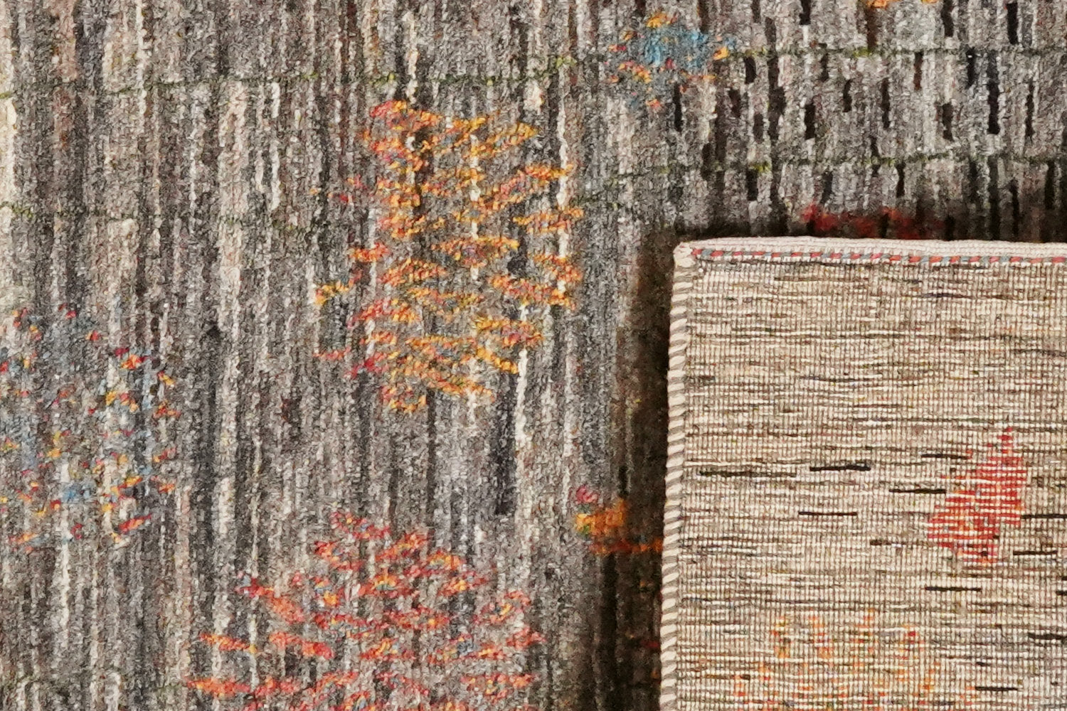 Rizbaf — Hand-knotted, 86x132 cm, Grey, 100% Virgin Wool | View 5