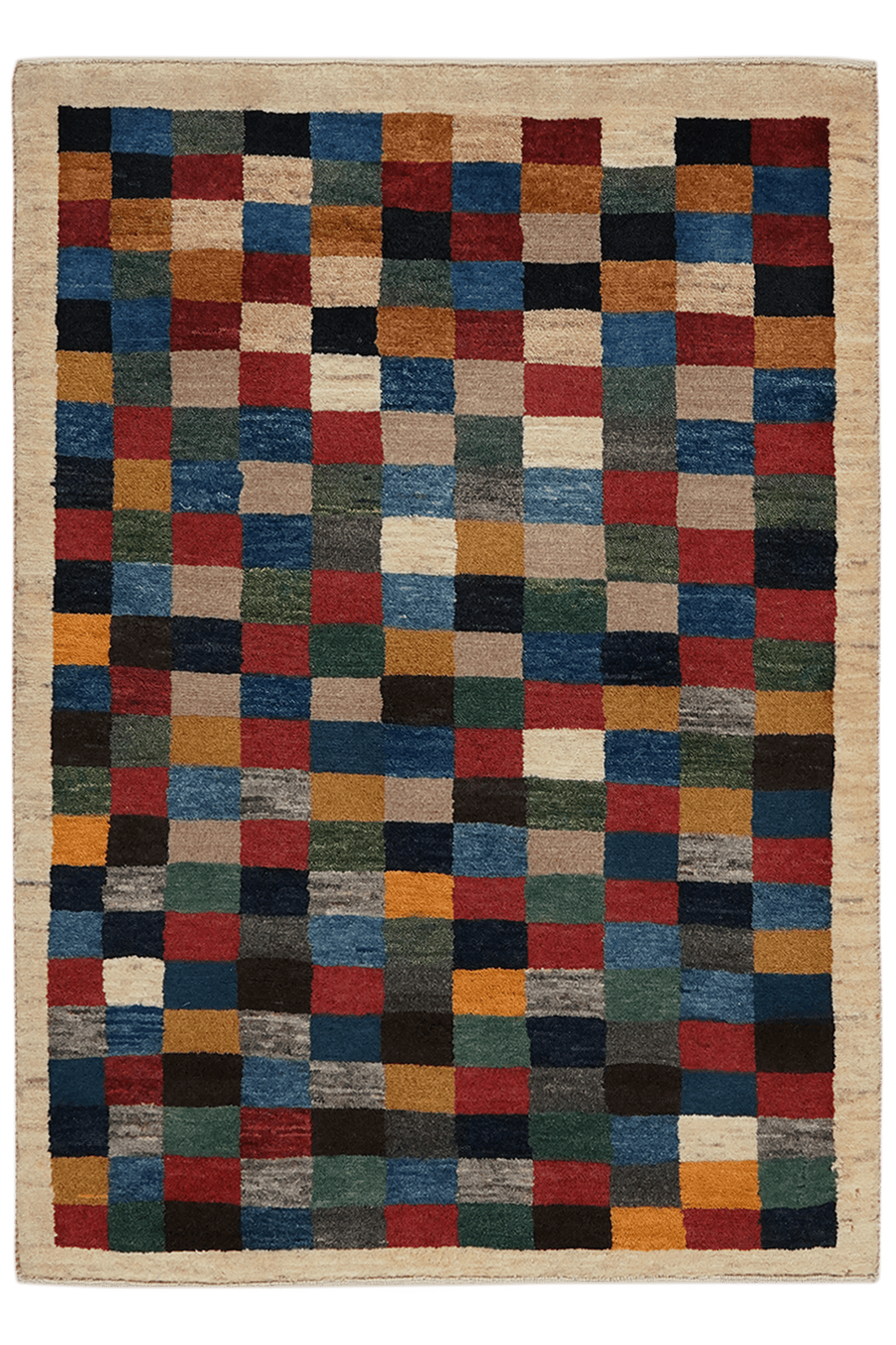 Rizbaf — Hand-knotted, 85x119 cm, Multicolor, 100% Virgin Wool | Main view