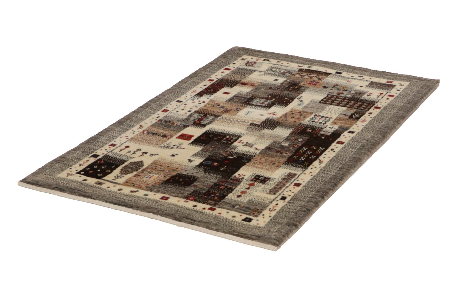 Rizbaf — Hand-knotted, 85x135 cm, Grey, 100% Virgin Wool | View 5