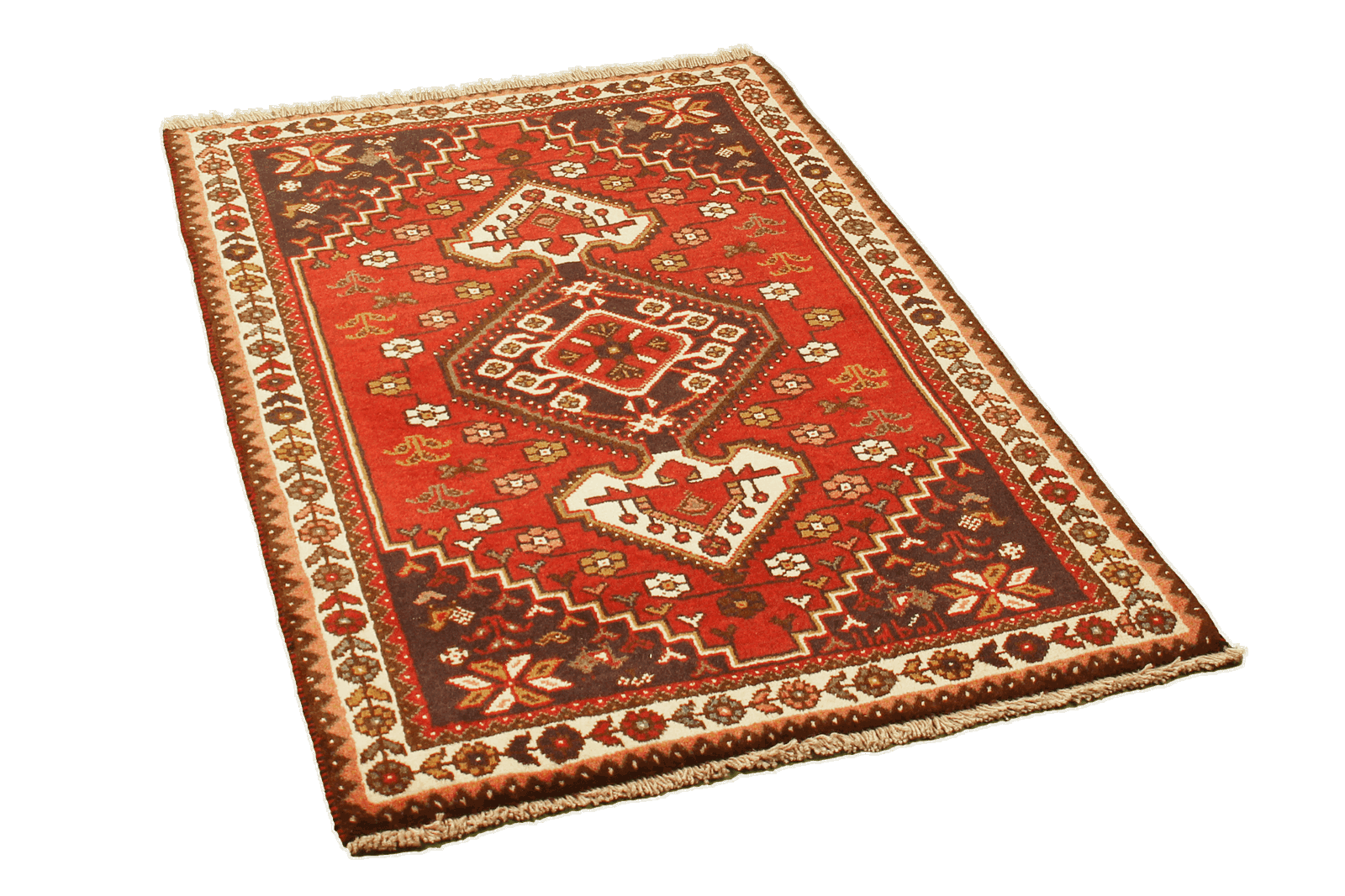 Gashgai — Handgefertigt, 117x82 cm, Beige, 100% Virgin Wool | View 5