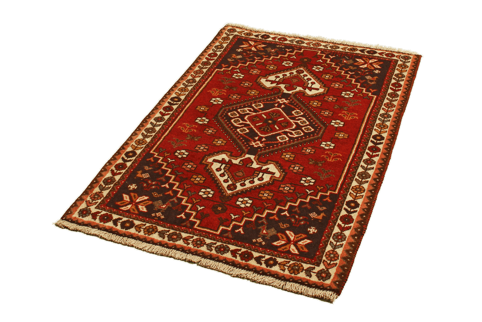 Gashgai — Handgefertigt, 117x82 cm, Beige, 100% Virgin Wool | View 6