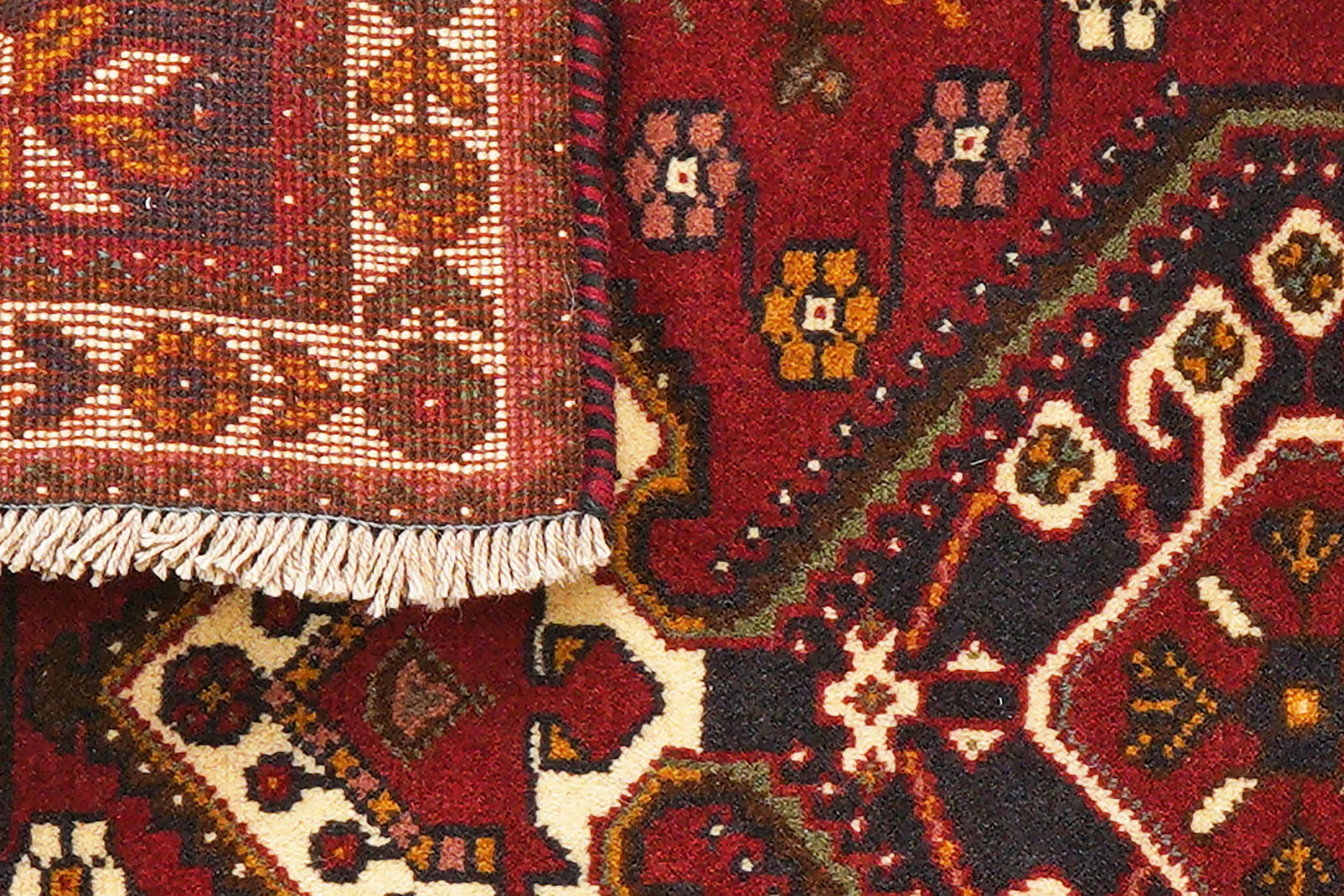 Gashgai — Handgefertigt, 117x82 cm, Beige, 100% Virgin Wool | View 8