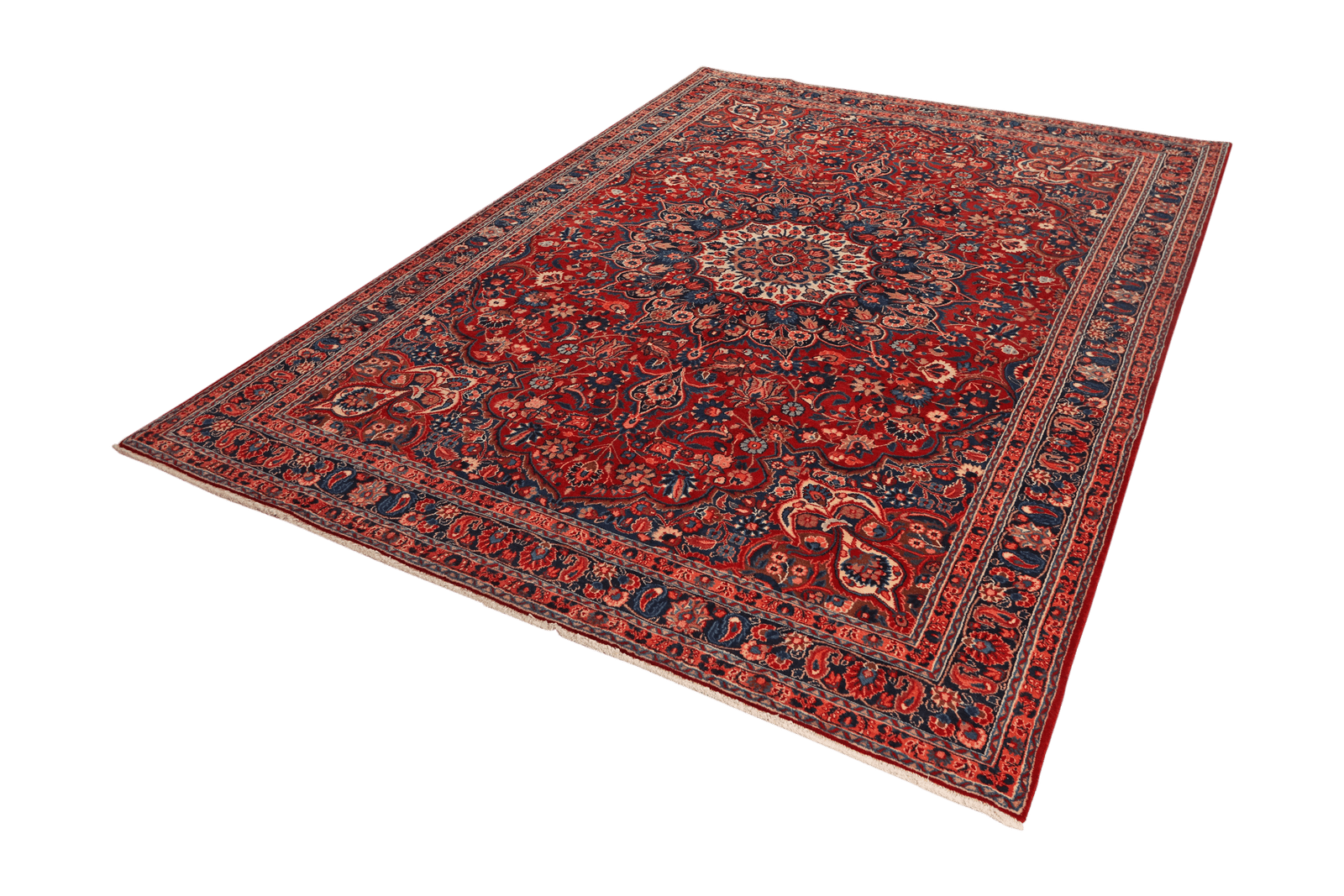 Moud — Hand-knotted, 202x290 cm, Red, 100% Virgin Wool | View 5