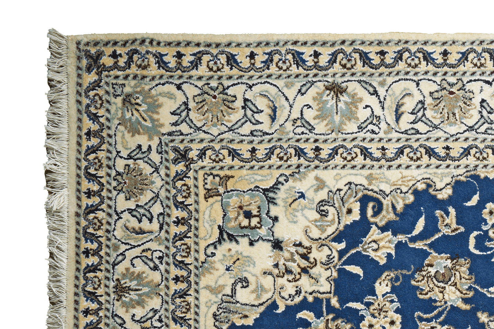 Nain 12La — Hand-knotted, 149x207 cm, Blue, 100% Virgin Wool | View 3