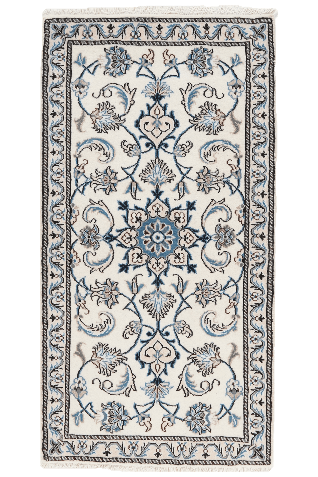 Nain 12La — Hand-knotted, 71x142 cm, Beige, 100% Virgin Wool | Main view