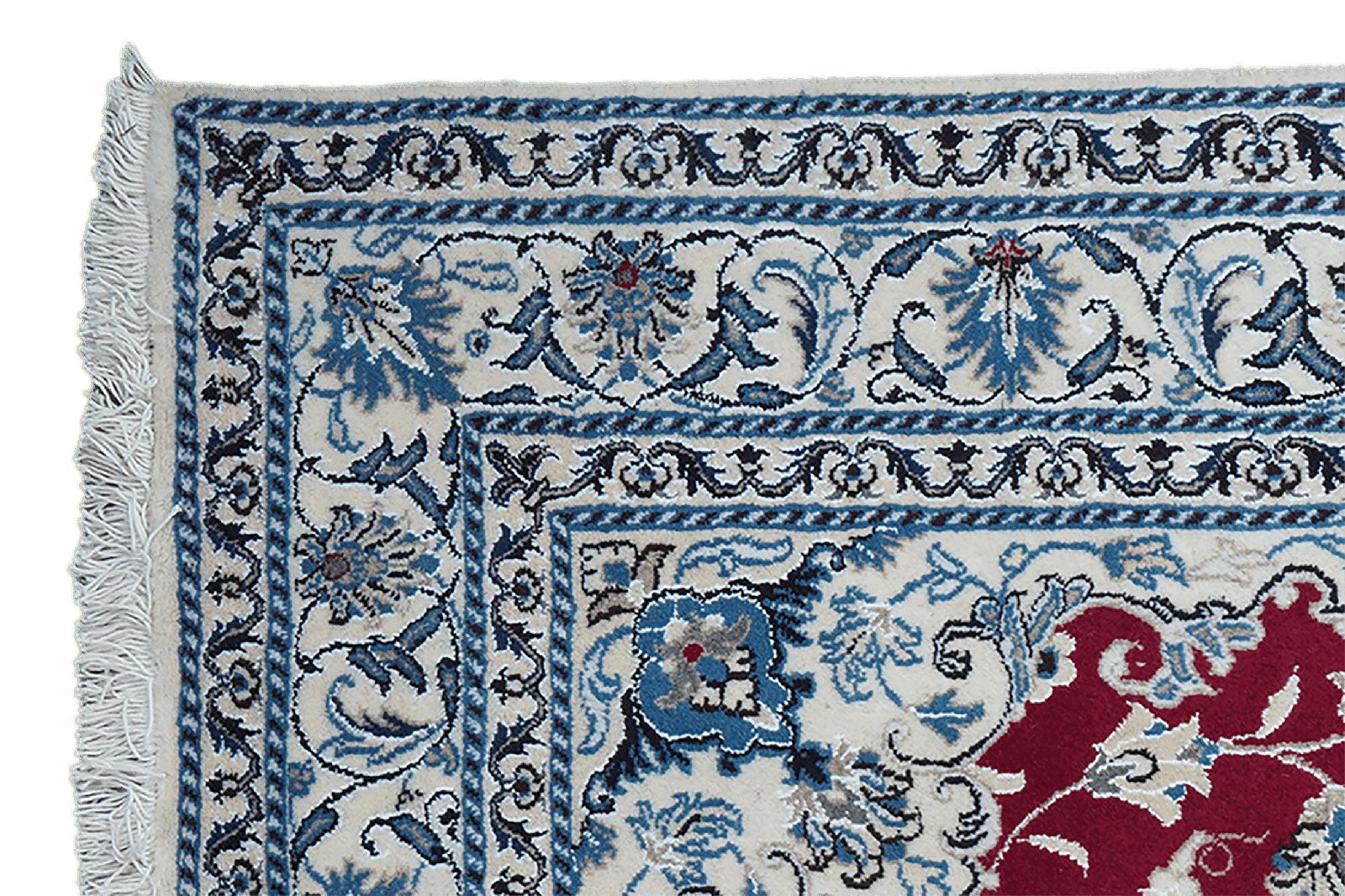 Nain 12La — Hand-knotted, 150x200 cm, Red, 100% Virgin Wool | View 3