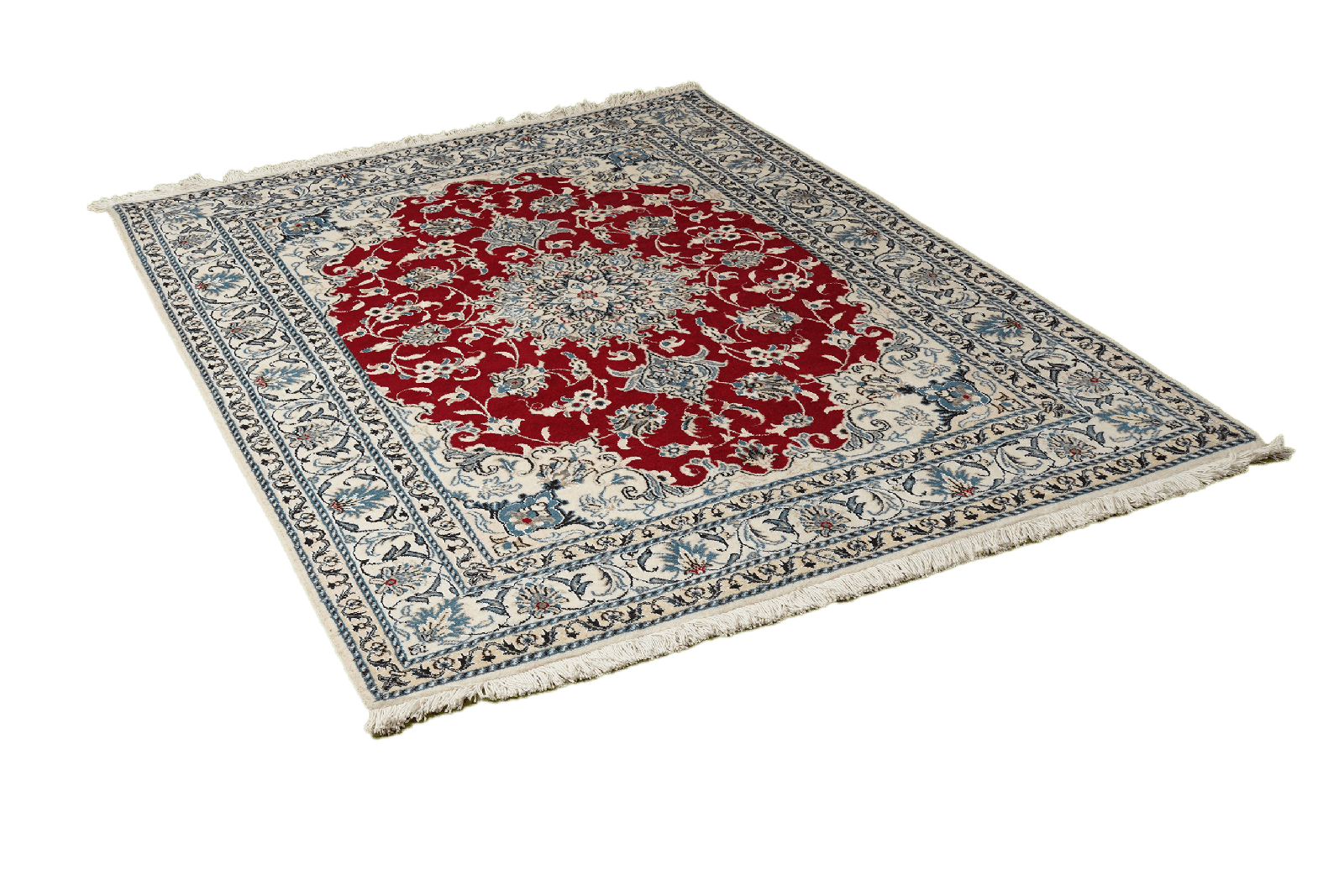 Nain 12La — Hand-knotted, 150x200 cm, Red, 100% Virgin Wool | View 4