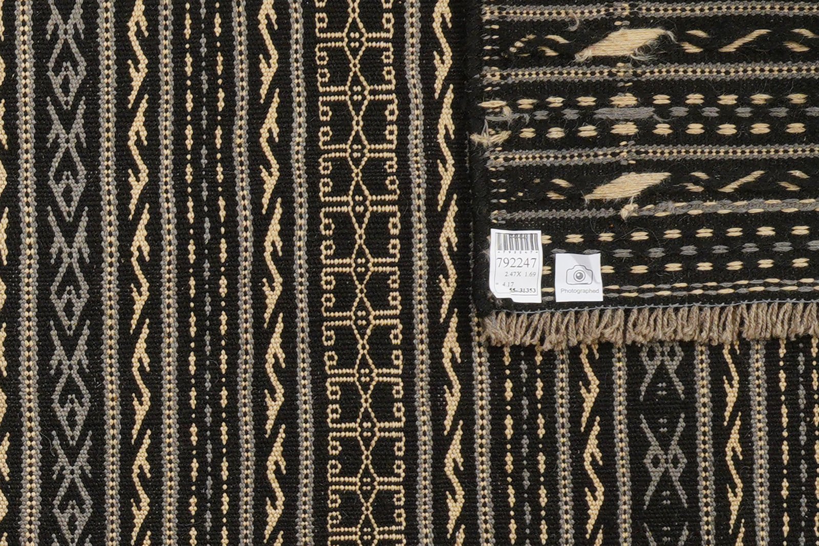 Kelim Kordi — Handmade, 169x247 cm, Beige, 100% Virgin Wool | View 5